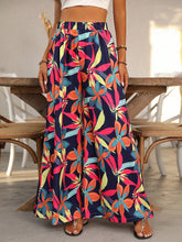 Holidaya Women's Wide Leg Pants With Plant Print